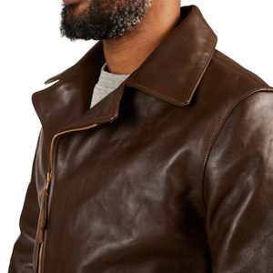 Mejor Producto Hombres Chaqueta de Cuero, Moda Ropa Exterior Nuevo Estilo Chaqueta de Cuero de Alta Calidad Fabricante Mayorista - Product Image 4