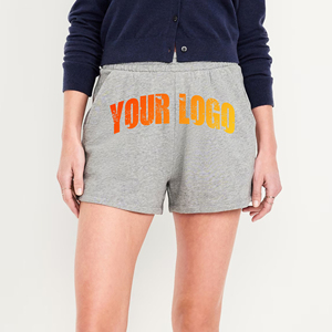 Nouveau arrivé 2025 short pour femme haute qualité personnalisé DTF imprimé logo boxy court avec poches latérales short respirant pour femme - Product Image 1
