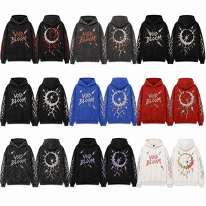Felpa con Cappuccio da <span class=keywords><strong>Uomo</strong></span> Comoda e Pesante a Prezzo di Fabbrica, Motivo Tinta Unita, Stampa Personalizzata con Logo Anime, Pullover Caldo e Confortevole - Product Image 1