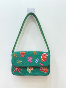 Best Quality Handcrafted Beaded Lady's Vintage Style Fashionable Handmade Arm <b>Bag</b> Competitive Price Decorative Straps Cotton - Product Image 5