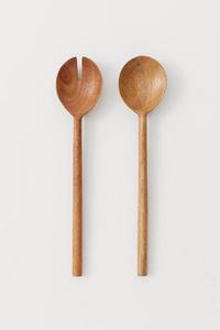 Servidor de ensalada de vajilla con mango de diseño hermoso para servir comida, vajilla, servidor de ensalada, juego de servidor de ensalada de madera - Product Image 6