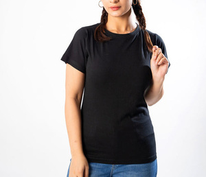 เสื้อยืดผู้หญิงคอกลมทรงหลวมไหล่ตก ผ้าฝ้าย 100% คุณภาพสูง พิมพ์ลาย DTG แบบกำหนดเองสำหรับขายส่ง OEM - Product Image 1