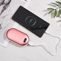 Chauffe-mains rechargeable USB mini, 3 niveaux de chauffe rapide, chauffe-mains électrique portable, 6000 mAh, réutilisable, max 60 ° Chauffe-mains C
