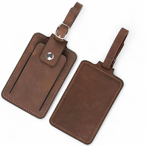 Étiquettes à bagages en similicuir personnalisables au laser, étiquettes nominatives personnalisées pour voyageurs, cadeaux de conception française FD0000044 Fournisseur - Product Image 3