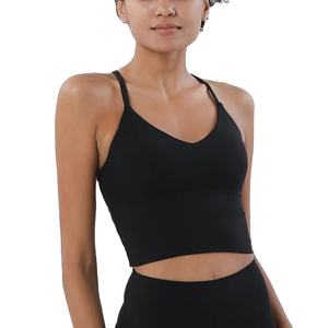 Sujetador Deportivo Ligero de alta resistencia para mujer, a prueba de golpes, Color sólido, suave, ajustado, entrenamiento cruzado, Jogging, ropa interior de Yoga - Product Image 6
