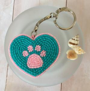 Porte-clés en perles de rocaille indiennes faits à la main, porte-clés en perles de rocaille de cristal, breloques pour sac à main, spécial été - Product Image 5