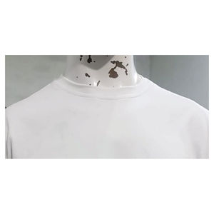 T-shirt en coton tricoté 100% pour hommes et femmes, coupe classique, écologique, couleur unie, personnalisable, service OEM - Product Image 6