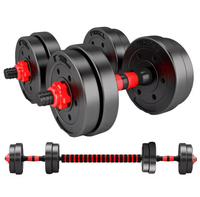 Precio de Fábrica, Juego de Mancuernas Ajustables 6 en 1 de 10 kg, de Goma y Hierro Fundido, Barras Multifuncionales para Entrenamiento de Brazos, Uso Doméstico, Logotipo Personalizado