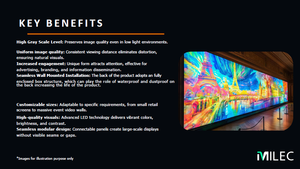 Milec จอแสดงผล LED P10 P3.9กลางแจ้งคุณภาพสูงกันน้ำจอแสดงผลเชิงพาณิชย์สำหรับการจัดนิทรรศการห้างสรรพสินค้าขนาดต่างๆ - Product Image 2