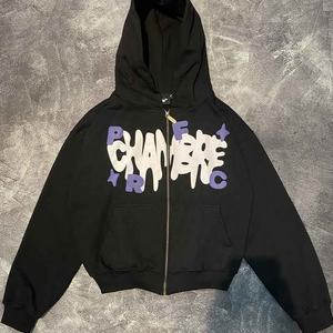 Hombres sudaderas con capucha serigrafía personalizado liso pulóver de gran tamaño de algodón polar con capucha al por mayor de moda Streetwear estilo - Product Image 1