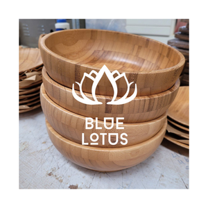 Cuenco de madera de bambú disponible, cuenco redondo Natural sostenible hecho a mano ecológico superventas - Product Image 1