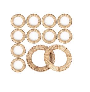 Vente en gros pas cher Anneau de serviette en rotin pour décoration de table avec strass et bling Anneau à boucle pour serviette de table - Product Image 1