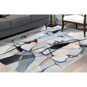 Alfombra con Diseño de Rostro de Mujer Abstracto: Decoración de Arte Moderno, Alfombra Delgada de Tela No Tejida - Product Image 5