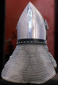 หมวกกันน็อคสำหรับ Bascinet Hounskull,หมวกกันน็อครุ่นเหล็กยุคกลางแบบสั่งทำ W Chainmail หมวกกันน็อคแฮนด์เมดโบราณ - Product Image 4