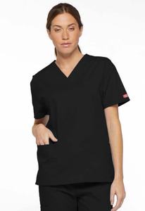 Chemise de travail médicale unisexe sur mesure, nouvelle arrivée, manches courtes, denim, haute qualité, détection des aiguilles, laine peignée, hôpital - Product Image 4