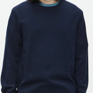 Pull en maille classique à col rond, coupe moderne essentielle pour homme, coupe décontractée exclusive, confortable pour l'hiver, pull pour homme - Product Image 1