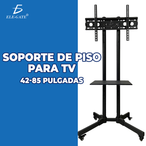 Supporto TV Mobile con Ruote in Acciaio Girevoli a 360 Gradi, Stand da Pavimento per TV LED Curve e Piatte - Product Image 5