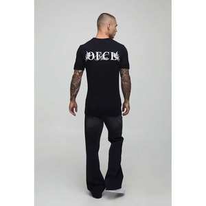 Dtg เสื้อครอปแขนสั้นพิมพ์ลายแขนสั้นผ้าฝ้ายแนวสตรีทเฮฟวีเวตสำหรับผู้ชาย - Product Image 5