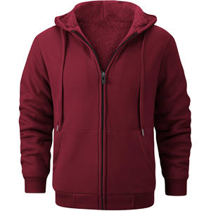 Sweat-shirts à capuche pour hommes en molleton 100% coton de haute qualité, molleton intégral, broderie et impression sérigraphique personnalisées - Product Image 1