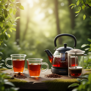 <b>Tea</b> <b>Set</b> "CLIPPER" with 2 <b>Tea</b> Glasses Filter Pot Teapot with Infuser - Product Image 3