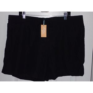 Kona Sol Pantaloncini da bagno da donna taglie forti a vita bassa con stampa Paisley in poliestere, nylon e spandex, neri, taglia 3XL - Product Image 3