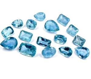 TASBIYA GEMS Aigue-marine naturelle 5-10 carats Pierres précieuses facettées en vrac Légères inclusions Certifiées par un tiers pour la fabrication de bijoux - Product Image 2