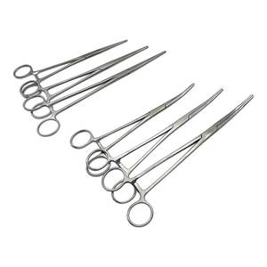 Pince hémostatique chirurgicale en acier inoxydable à pointe incurvée et droite Source d'alimentation manuelle avec pinces de verrouillage - Product Image 1