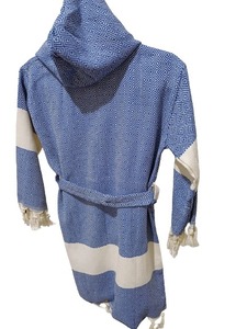 Saks Lux Diamond Turkish Cotton Loincloth Bathrobe Dressing Gown Bathroom Set Women's Bathrobe Men's Bathrobe - Product Image 6