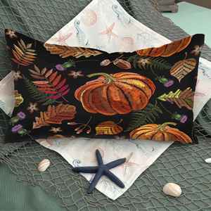Almohada con Estampado de Calabaza - Decoración de Halloween, Regalo Personalizado Adorable, Detalle Acogedor, 8"x8" - 20x20 cm - Product Image 5