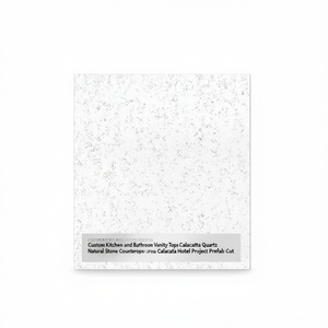 Custom Kitchen and Bathroom Vanity Tops Calacatta Quartz Natural Stone Countertops Carrara Calacata Hotel Project Prefab Cut - Product Image 3