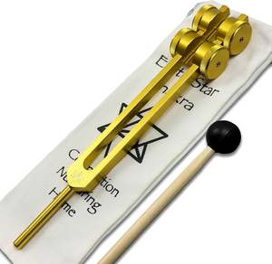 Nouvel ensemble de 4 diapasons osseux pour la guérison sonore + pochettes + maillet - Product Image 6