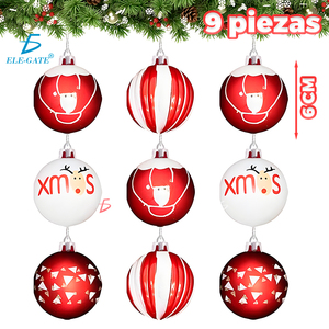 Set di Lusso di Palline Natalizie in Plastica 8 cm, Finitura Simil-Cristallo, Ornamenti Glitterati per Decorazioni Domestiche, Dimensioni Personalizzabili - Product Image 5