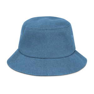 Sombrero de Pescador de Lona de Algodón Azul con Logotipo Personalizado, Unisex, Color Sólido, Informal, Protección Solar para Exteriores, para Todas las Estaciones, para Adultos, para Uso en Hermandades - Product Image 1