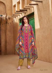 Tenue de cérémonie en pur mousseline à imprimé numérique avec broderie Aari et travail de miroir original Kurti Pent et Dupatta Mode féminine - Product Image 5