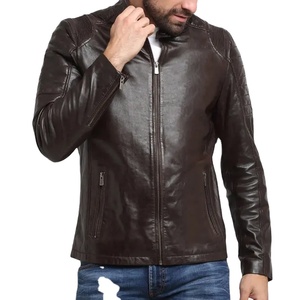 Veste en cuir pour homme, prix de gros OEM, respirante, entièrement personnalisée, vêtements décontractés, haute qualité, prix bas, veste en cuir pour homme - Product Image 1