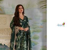 Costume Salwar brodé en soie traditionnelle dernière longue mode pakistanaise Salwar Kameez Dupatta robe fonctions de fêtes de mariage - Product Image 3