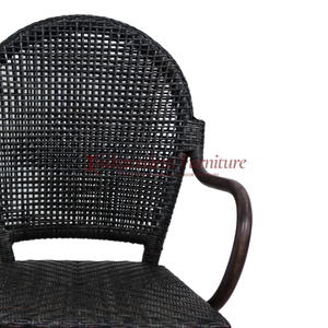 Wholesale Black Wash Rattan <b>Dining</b> <b>Chair</b> for Patio Restaurant <b>Dining</b> Room Use - Product Image 2