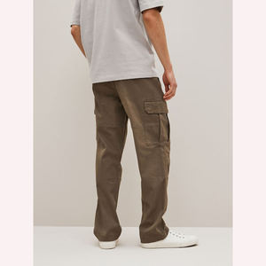 กางเกงคาร์โก้ทรงตรงเข้ารูปสำหรับผู้ชายกางเกงแนวสตรีทแบบลำลองหลายกระเป๋าดีไซน์ลายทางสำหรับผู้ชายกางเกงซักได้ - Product Image 6