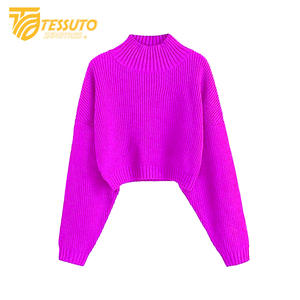 Suéter de cuello en V de un solo pecho Argyle de otoño para mujer 2025 elegante Casual abertura frontal acanalado tejido transpirable antiarrugas pulóver - Product Image 5