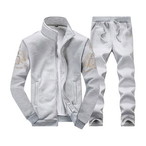 Conjunto Deportivo Unisex 2025, Informal, Sólido, Transpirable, de Forro Polar, de 2 Piezas, con Cierre de Cremallera de 1/4 y Cuello Alto, para Entrenamiento de Invierno - Product Image 4