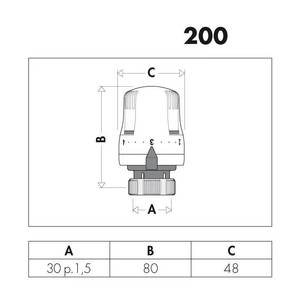 Kit de commande thermostatique Caleffi 6 pièces avec capteur intégré et élément sensible rempli de liquide pour systèmes CVC - Product Image 3