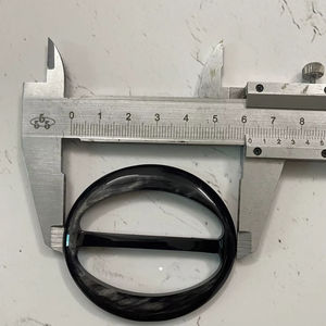 แหวนผ้าพันคอทำจากเขาควาย ขัดเงาเรียบเนียน เพิ่มความหรูหราและยึดผ้าพันคอได้อย่างมั่นคง คุณภาพสูง - Product Image 1