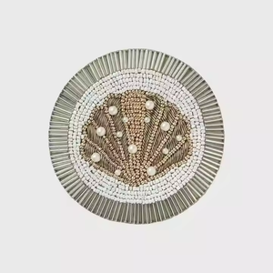 Posavasos con cuentas de vidrio y Mantel Individual disponible Roseta con Tipis y plumas de águila Posavasos hecho a mano con cuentas - Product Image 6