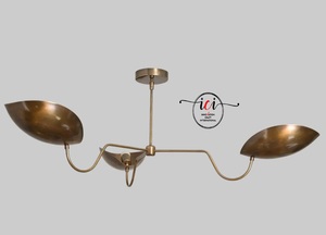 Lámpara de Techo Moderna de Latón Decorativa, Nueva, de Lujo, Redonda, de Metal, para Cocina y Comedor, en Acabado Negro y Latón - Product Image 5