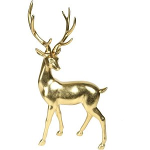 Sculptures de cerfs en aluminium doré de luxe modernes faites à la main Décoration d'intérieur pour salon - Product Image 1