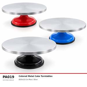 จานหมุนเค้กสแตนเลส Fida - สีฟ้า - Product Image 2