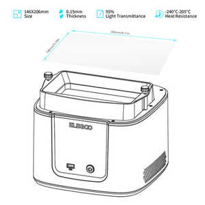 Pack d'accessoires pour imprimante 3D ELEGOO Mars 4/5/5 Ultra FEP Film (5 pièces) - Product Image 5