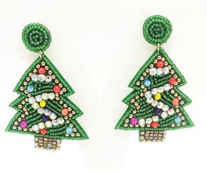 Nouveau produit de noël, cloches de flocon de neige en diamant, ornements d'oreille, arbre de noël, bijoux, boucles d'oreilles - Product Image 1