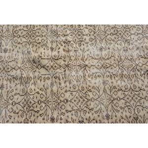 พรมตุรกีคลาสสิกวินเทจ3.6 X 7.7ft เบจขนสัตว์สีน้ำตาลพื้นที่ขนาดใหญ่เย็บปะติดปะต่อกันการออกแบบสี่เหลี่ยมผืนผ้าสำหรับยางพรมห้องโถงห้อง - Product Image 5