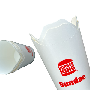 Tasse à café biodégradable à double paroi écologique et personnalisable en fibre de bambou kraft blanche avec couvercles simples pour pop-corn - Product Image 5